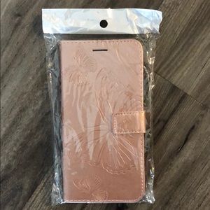 NEW iPhone 8 Plus Butterfly Rose Gold Wallet/Case